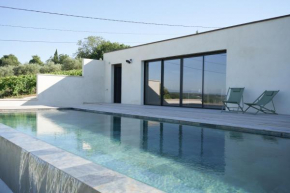 Maison d'architecte vue panoramique piscine miroir